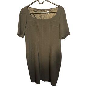 David Meister Black Short Sleeve Sheath Dress Size 10 Womens Elegant Office Wear